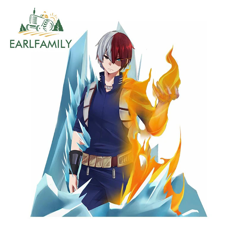 

EARLFAMILY 13 см x 11,7 см для TODOROKI автомобильные наклейки устойчивые к царапинам креативные наклейки аниме модный Декор для ноутбука бампера автом...