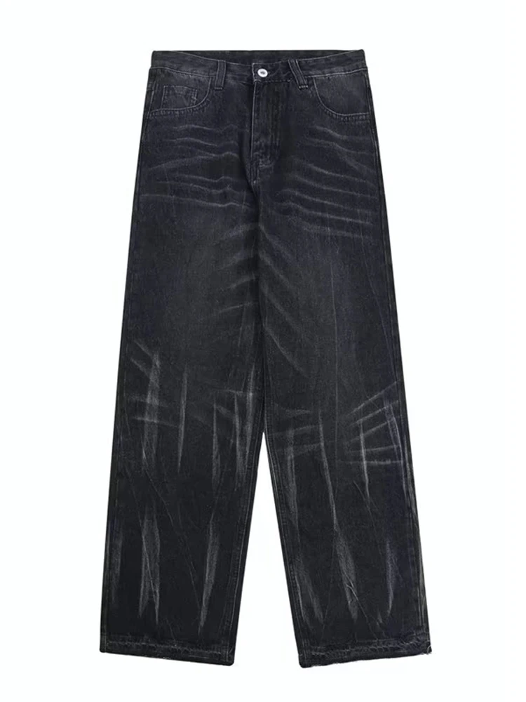 Y2K Mens Jeans New Arrival Loose Black Jeans for Men, Simple and Trendy Style, Easy Matching Long Pants, Perfect for Casual Wear