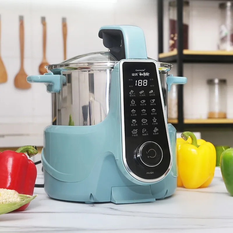 

Gemside Automatic Cooking Pot Electromechanical Hot Pot Household Automatic Cooking Robot Multi-functional Cooker 220V
