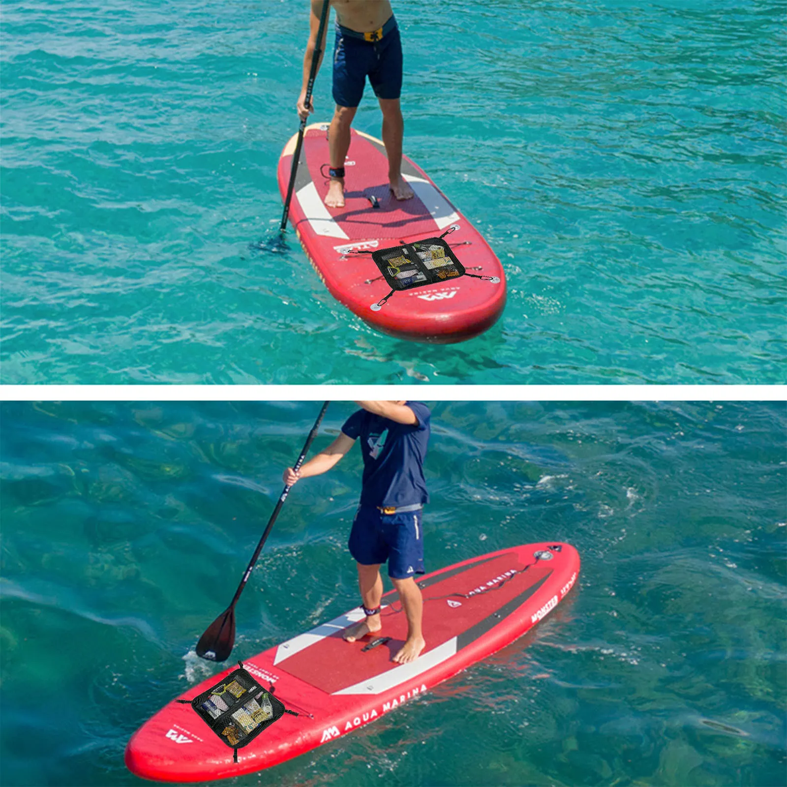 

Surfboard Deck Storage Bag Mesh Design Nylon Bag For Surfboard Water Tear Resistant Sundries Storage Bags Boat Accessories