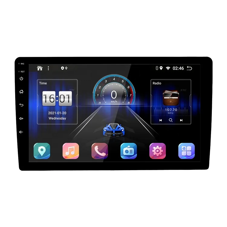 

1024*600 HD Touch Screen 10 inch Android 10 Carplay Rds Multimedia Player Universal 2 Din Gps Car Stereo Radio