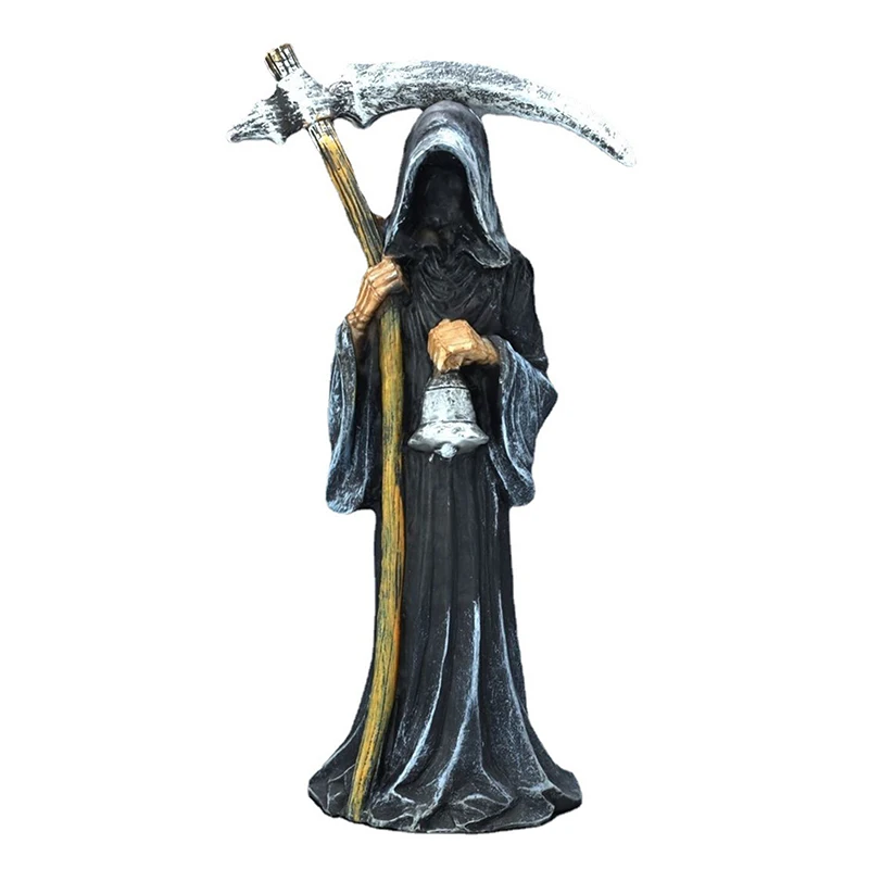 Статуэтка со священной смертью яркая декоративная статуэтка Grim Reaper hold Scythe алтарь
