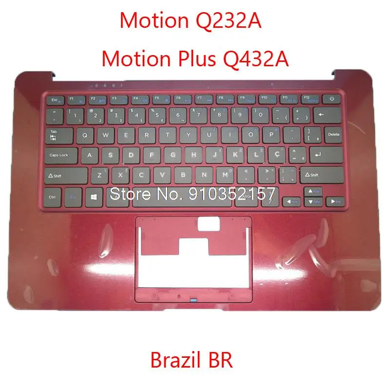 Красная подставка для рук и серая клавиатура Positivo Motion Q232A Plus Q432A H003-51 YMS-0075-F D1459L H003-33