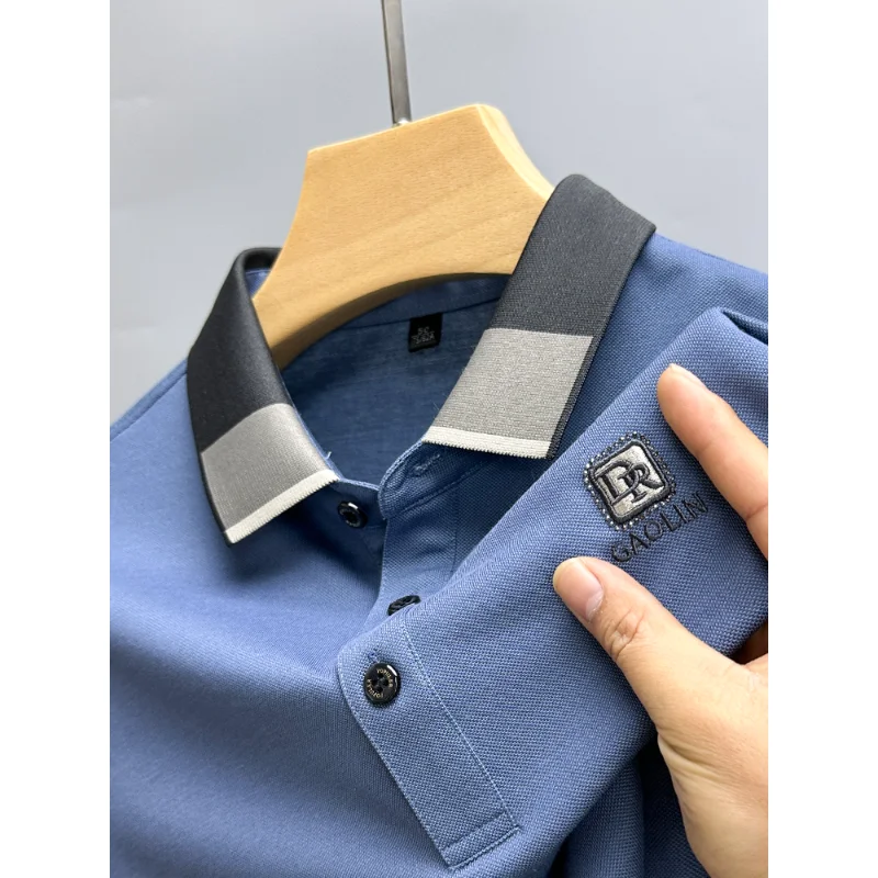 Luxury Designer Pure Cotton Casual Short-sleeved Fashion Solid Color Polo Shirt Summer Business Quality Men's Embroidery M-4XL