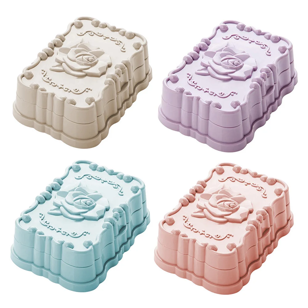 Мыльница для ванной комнаты с крышкой резная мыльница розой креативная