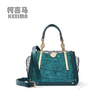 kexima gete new crocodile leather ladies cross body women bag fashion one shoulder bag retro portable python side women handbag