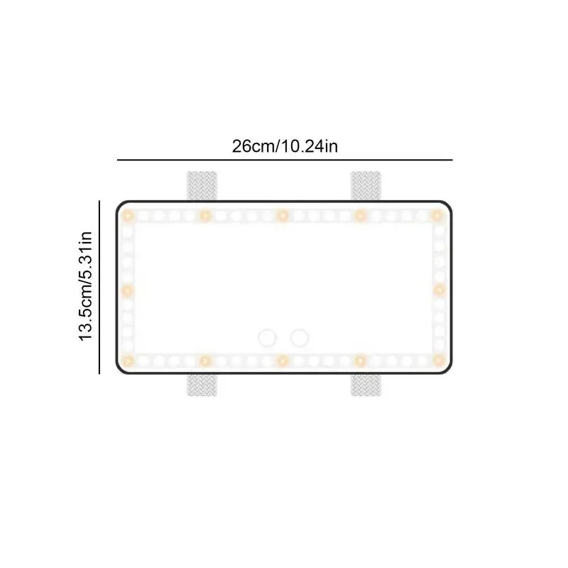 Зеркало для макияжа автомобильное перезаряжаемое с USB-зарядкой