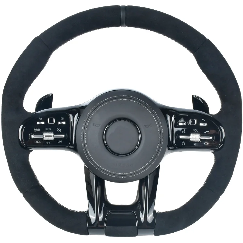 

Рулевое колесо из углеродного волокна для Benz Mercedes AMG A B C E GLS GLA S C63 W205 W204 W213 2012-2021 PRM Спортивное Рулевое Колесо
