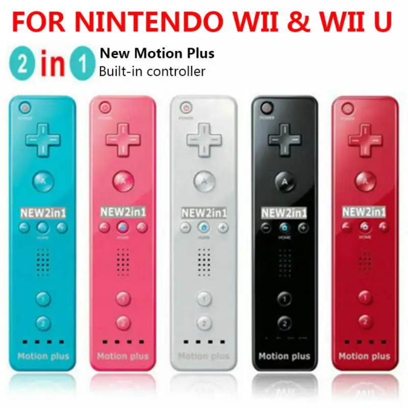 

2023 New Built-in Motion Plus Remote For Wii Controller Wii Remote Nunchuck Controller Wireless Gamepad Controle