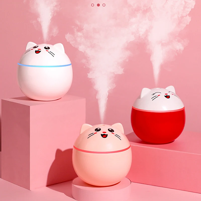 

Air Humidifier Household Moisturizing Spray Student Dormitory Car Humidification 300ML with LED Night Light
