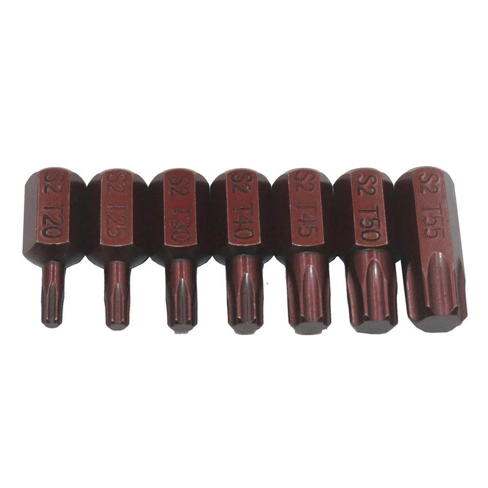 

30/75MM T20/25/30/40/45/50/55 Torx Electric Screwdriver Bits Strong Magnetism Hex Shank Batch Head S2-High Hardness Bits Tools