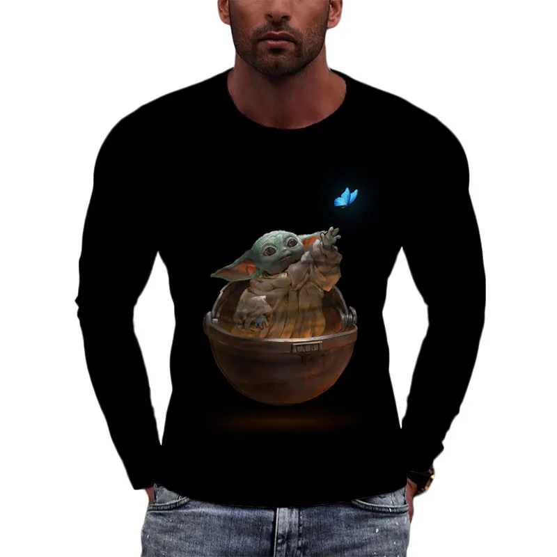 

Star Wars Baby Yoda 3D Print Men's Clothing Spring Summer Fashion Women Oversized T-shirts Cartoon Anime Tee Shirts Clothes