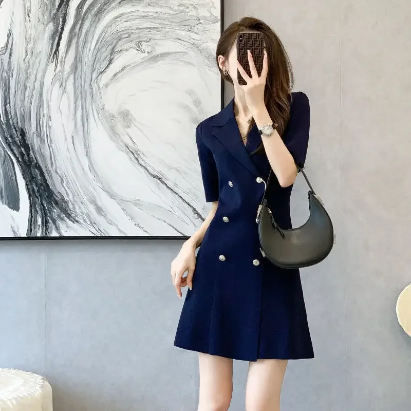 2024 Summer New French Style Tea Gown Sensibility Niche Petite Fashionable Dress Women's Robe Mignonne Chic Parisienne