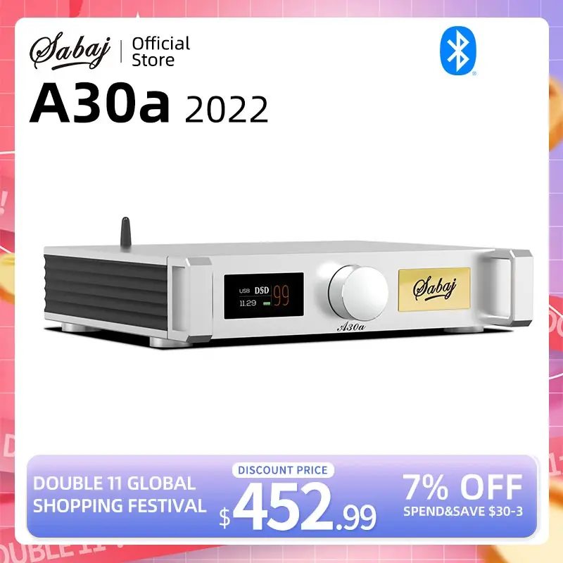 Cena SABAJ A30a Wzmacniacz Mocy 200W * 2 Axign AX5689 XU208 DSD512 Bluetooth LDAC Apt-X HD Pomocy I Współpracy Administracyjnej Dla Głośnik Pasywny I Aktywny Subwoofer
