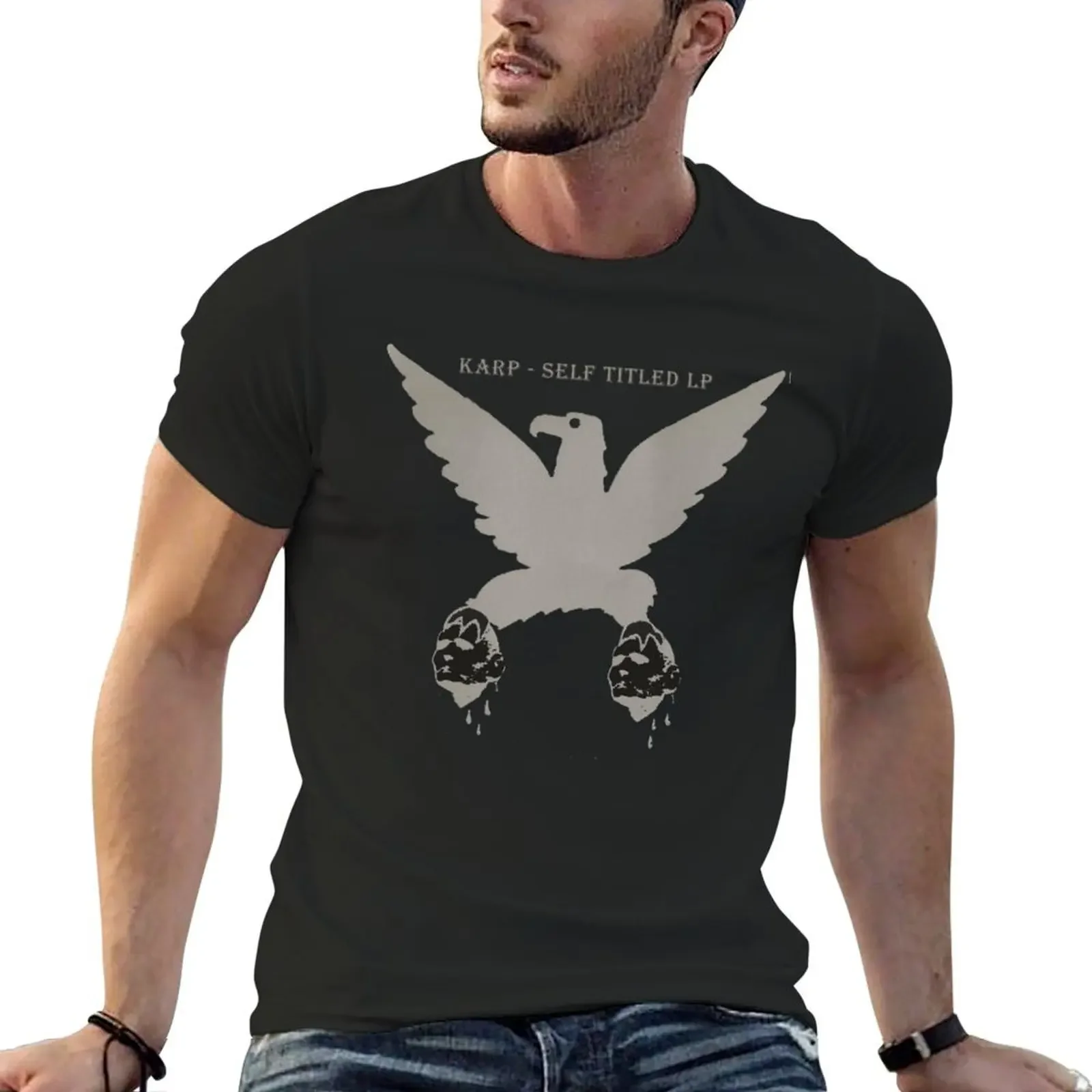 Karp Band Rock SELF TITLED LP виниловая футболка быстросохнущая дешевая мужская Fruit of the Loom