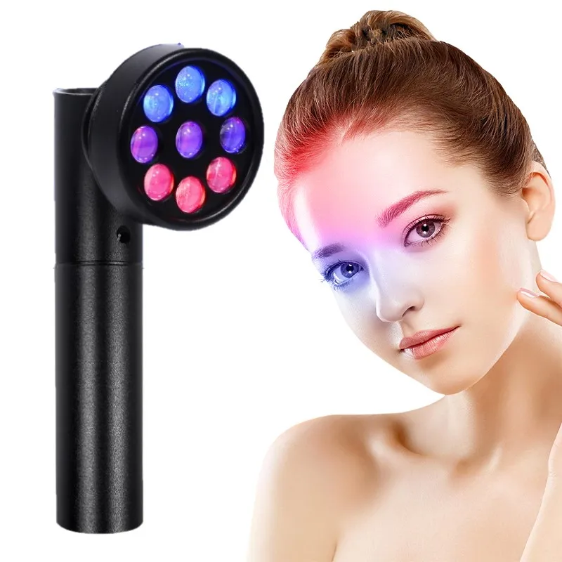 

Красный и синий светильник терапия Уход за кожей против старения устройство для удаления морщин Подтяжка кожи темные круги для удаления ак...