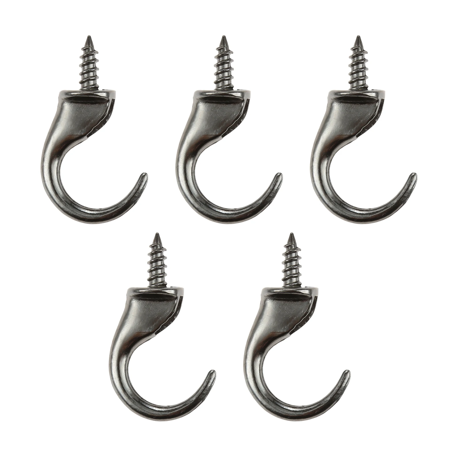 

Металлические ввинчивающиеся крючки для чашек, черные, 5 штук