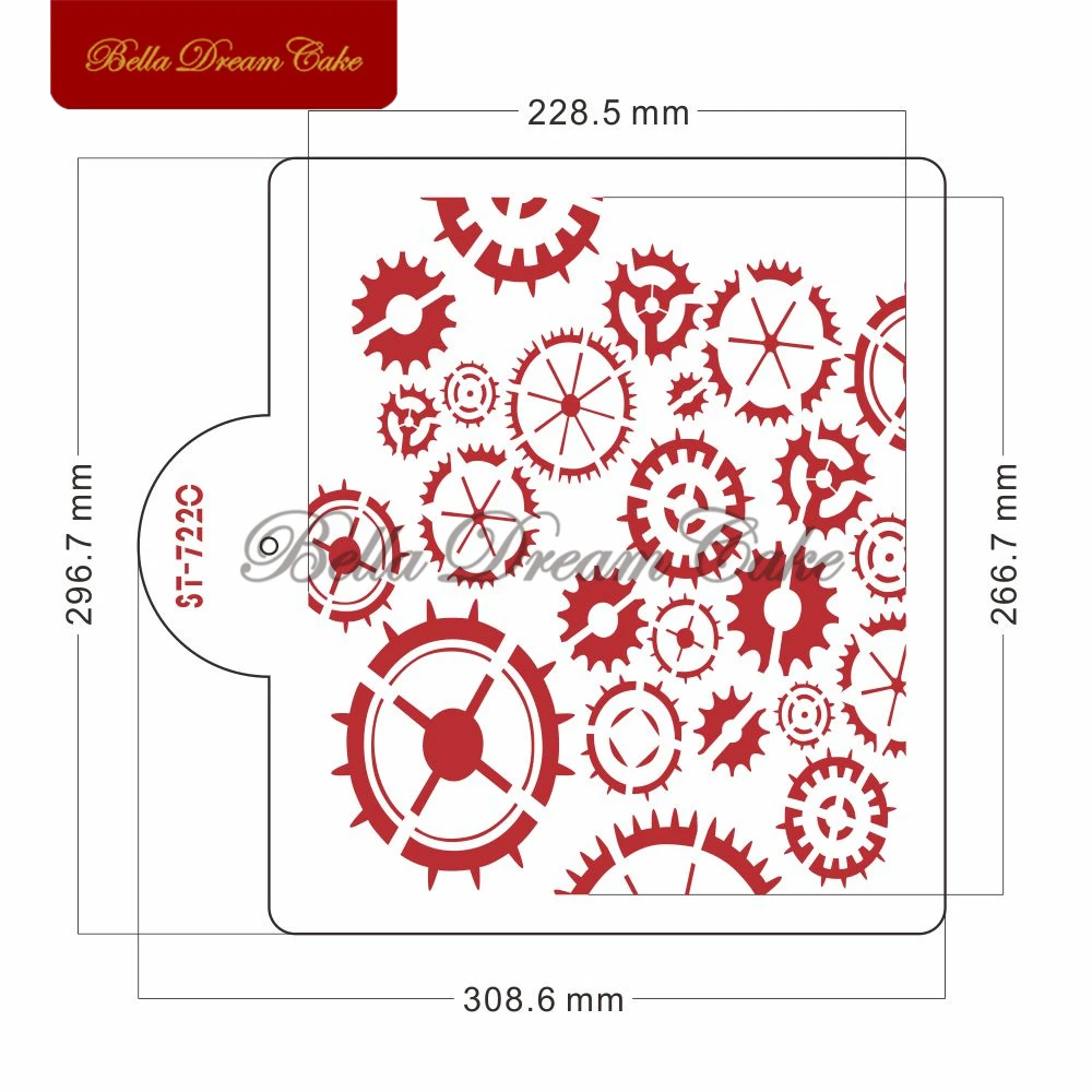 Винтажный трафарет для торта шоколада с изображением домашних животных шаблон