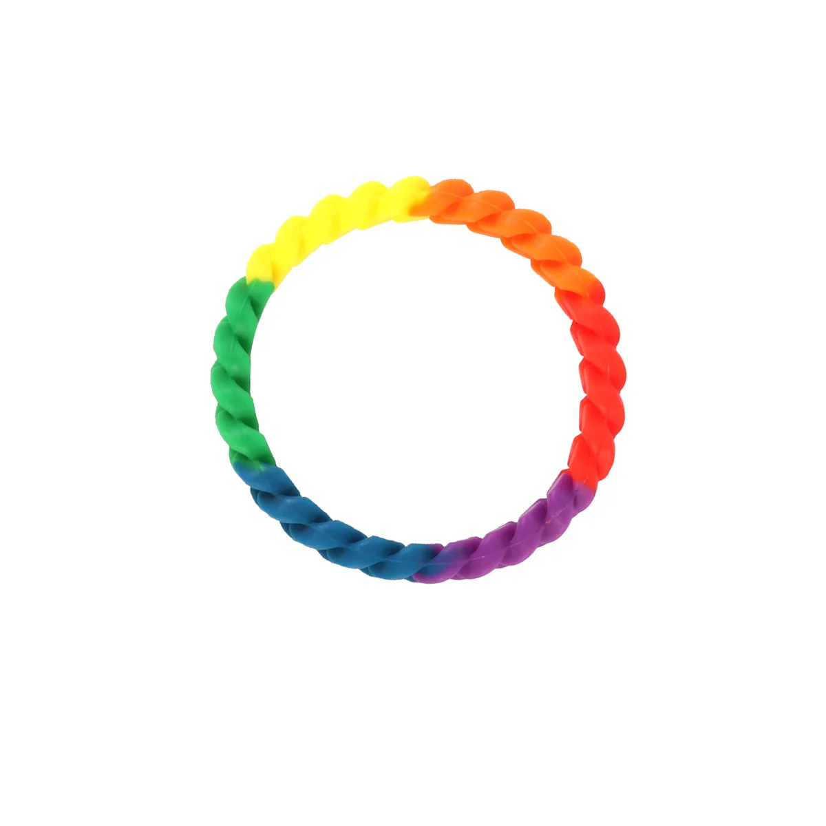 Силиконовый браслет ЛГБТК цветной сегментированный для геев и лесбиянок модный
