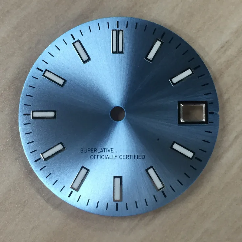 28.5MM Watch Accessories Luminous Mechanical Men's Watch Dial Yellow Pink Blue for NH35/36/4R Movement