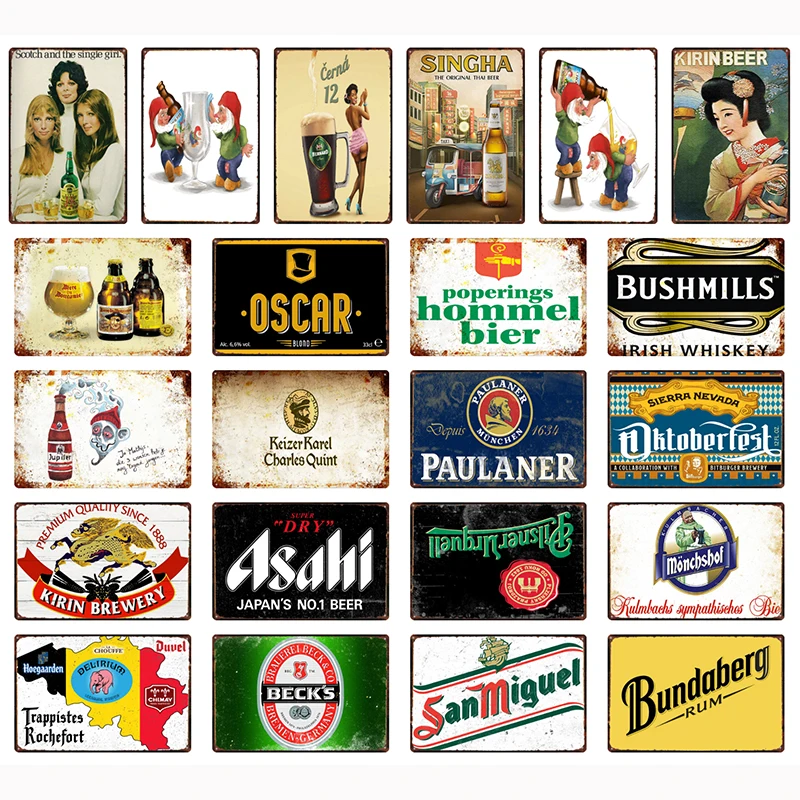 Бельгия Германия NL пиво Ретро PAULANER винтажные металлические жестяные знаки