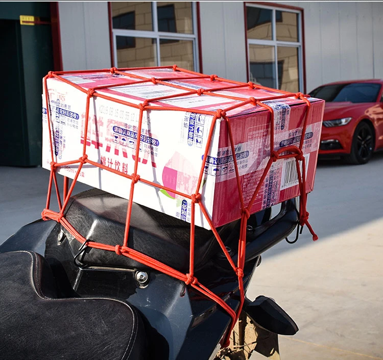 Net Motorcycle Cargo Net Luggage Bag Cargo Hook Hold Luggage Net Bike Motorcycle Helmet Storage