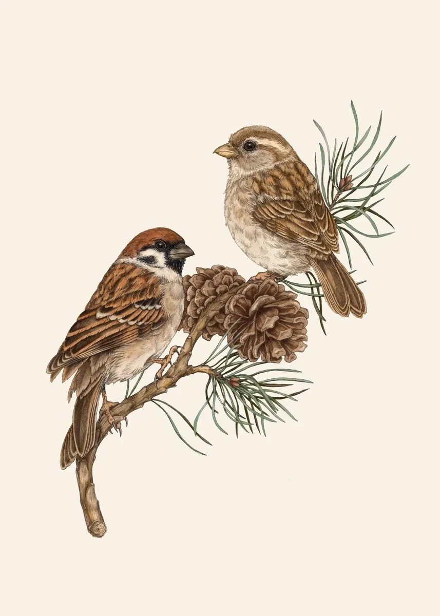 

Настенное панно "Золотой ландшафт с птицей и цветком", печать на холсте