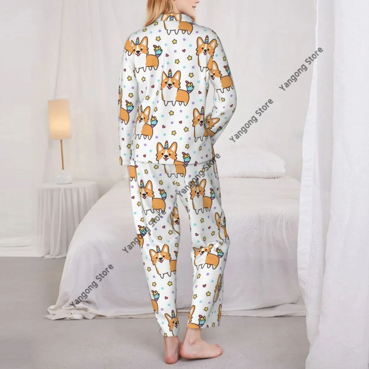 Костюм единорога вельш-корги роговой хвост женские пижамы одежда для дома сна из