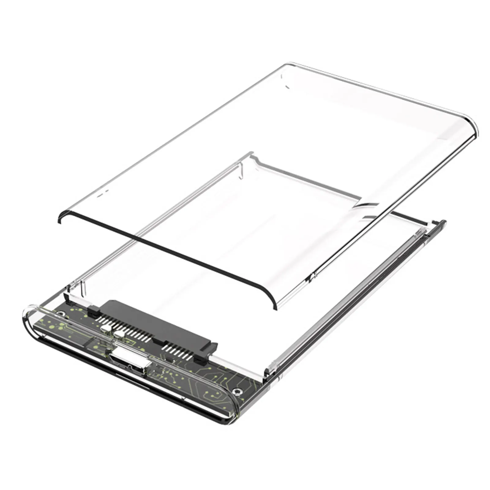 USB 3.0 External Hard Drive Enclosure Portable Clear Hard Disk Case For 2.5inch 7mm/9.5mm HDD SSD Support 2TB Drives Tool-Free