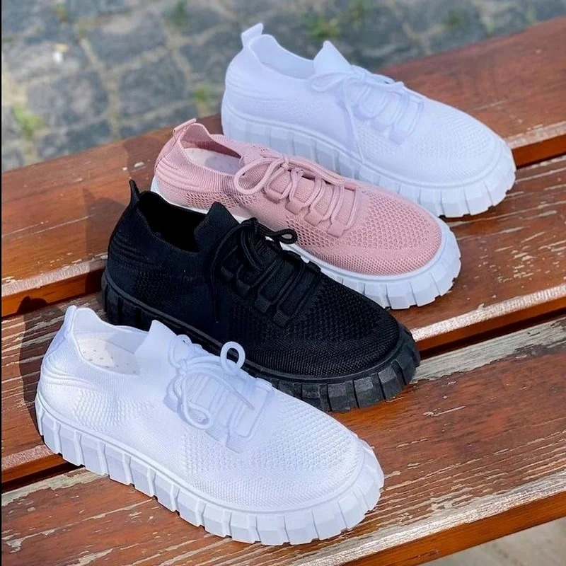

Women's Sneakers 2022 Breathable Light Women Footwear Vulcanized Shoes Lace Up Comfort Flats Walking Shoe Fashion Casual Female