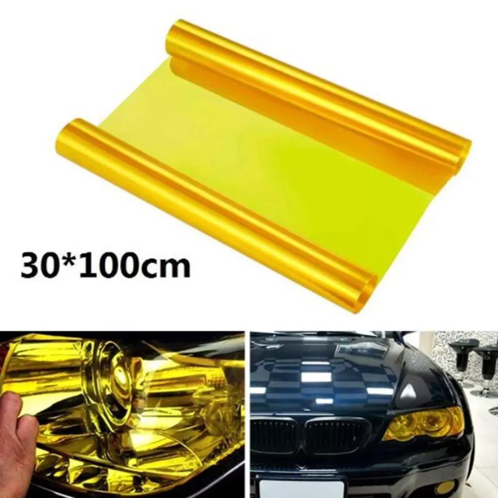 

Foil Vinyl Car Headlight Film Non-color-fading PVC Shade Taillight Yellow