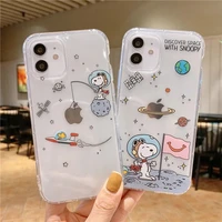 bandai creative cartoon funny snoopy clear silicone mobile phone case for iphone 7 8 plus xs max xr 11 12 13mini 13 pro max case