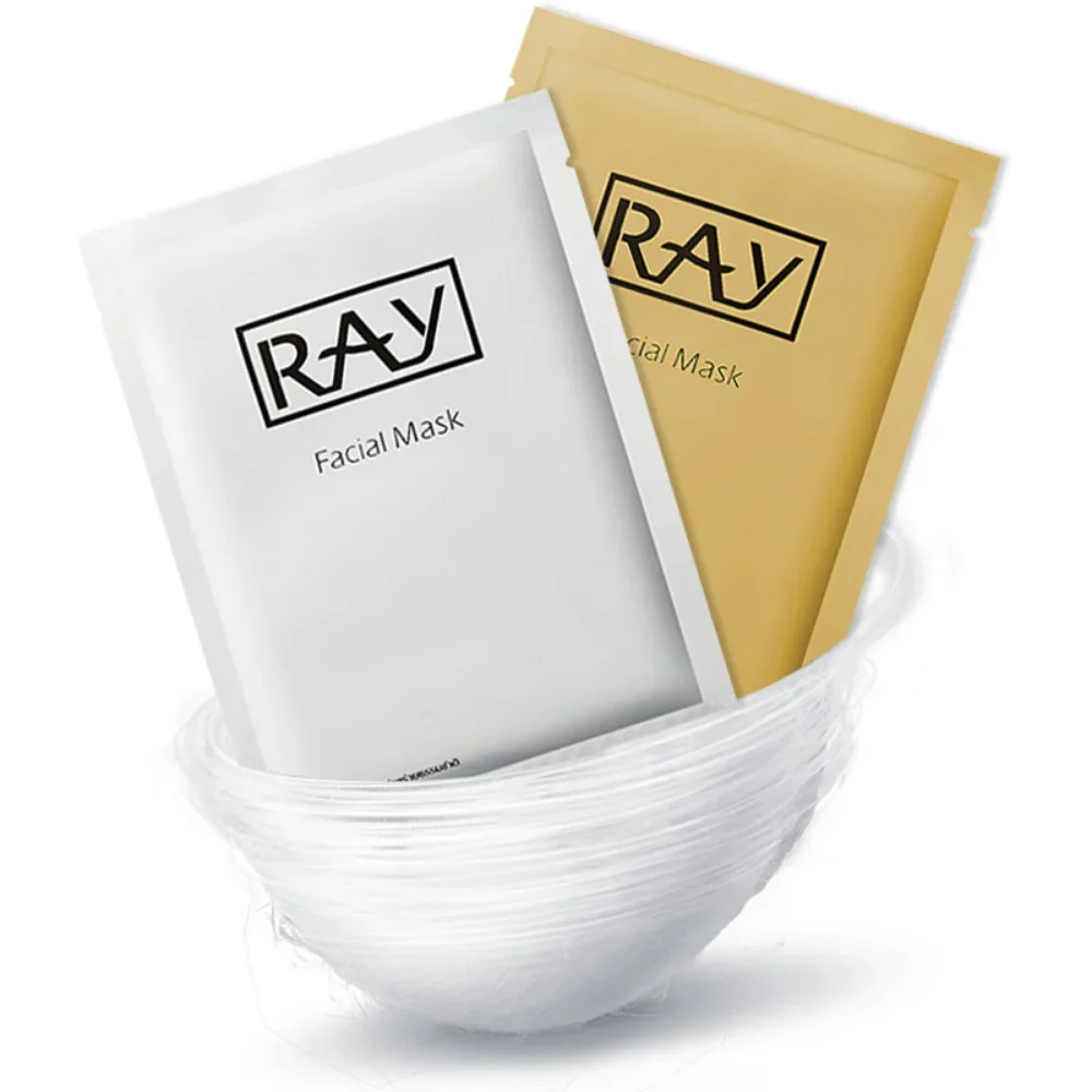 Фото Тайская маска RAY Silk Gold Silver, 10 штук, увлажняющая, сужающая поры, балансирующая водный и жировой баланс, осветляющая кожу №1