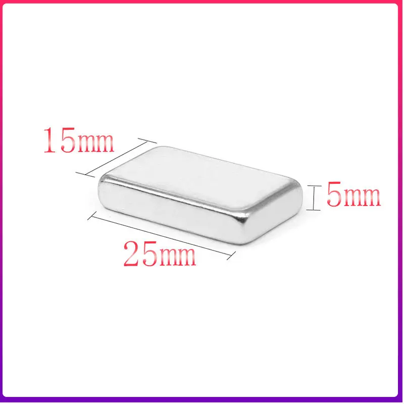 

2/5/10/15/20/30PCS 25x15x5mm Block Strong Powerful Magnets N35 Neodymium Magnet Sheet 25x15x5 Permanent NdFeB Magnets 25*15*5