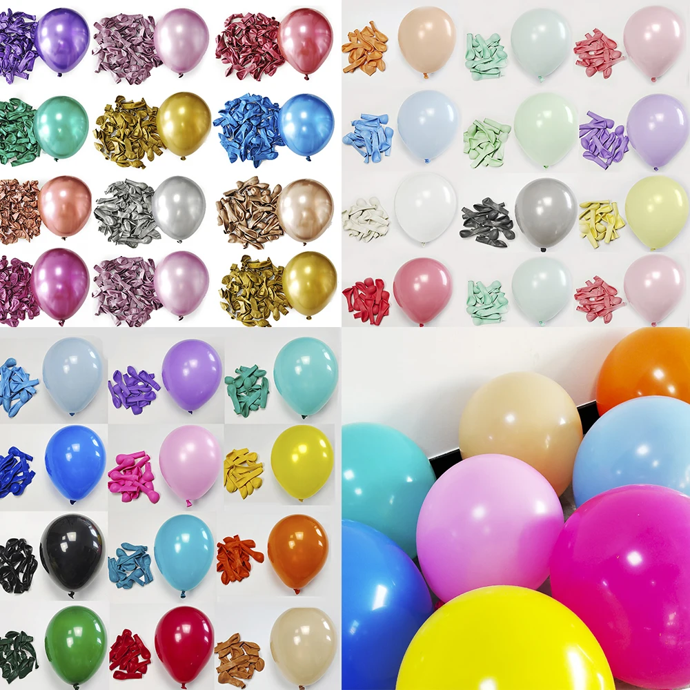 Латексные шары 5/10/12 дюймов 100 шт