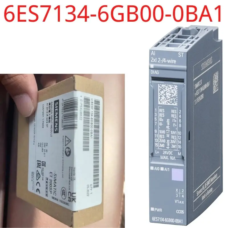 

6ES7134-6GB00-0BA1 Brand SIMATIC ET 200SP, Analog input module, AI 2xI 2-/4-wire Standard, Pack quantity: 1 unit, suitable for B