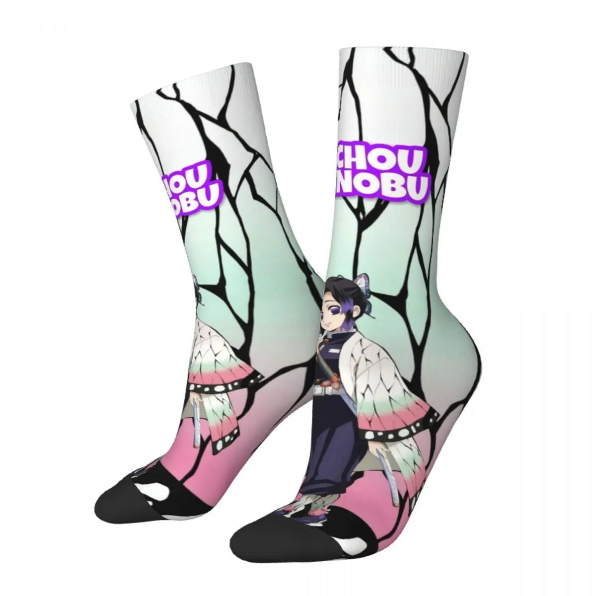 

KOCHOU SHINOBU Demon Slayer Kimetsu no Yaiba Unisex Bonnet Winter Hip Hop Happy Socks street style Crazy Socks