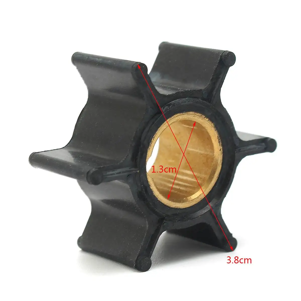 

Лодочные подвесные моторы 386084 18-3050 500355, крыльчатка водяного насоса для Johnson evinгруб 9,9/15HP, 6 сменных лезвий, черная резина