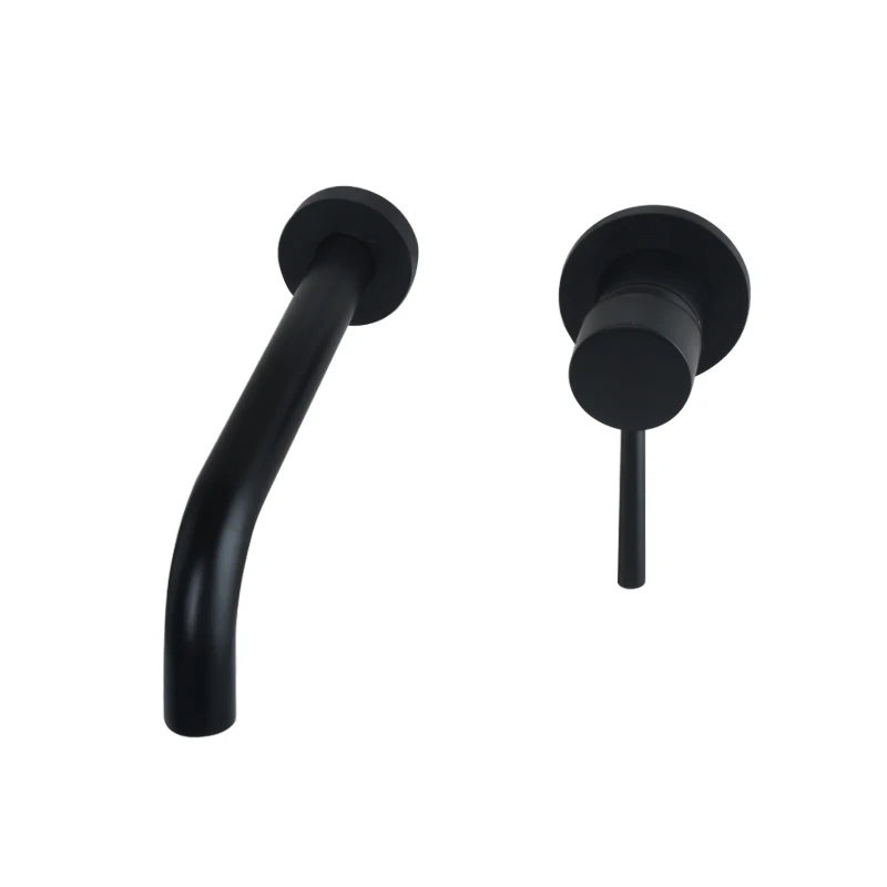 Скрытый смеситель для домашнего туалета полностью медный черный раковины