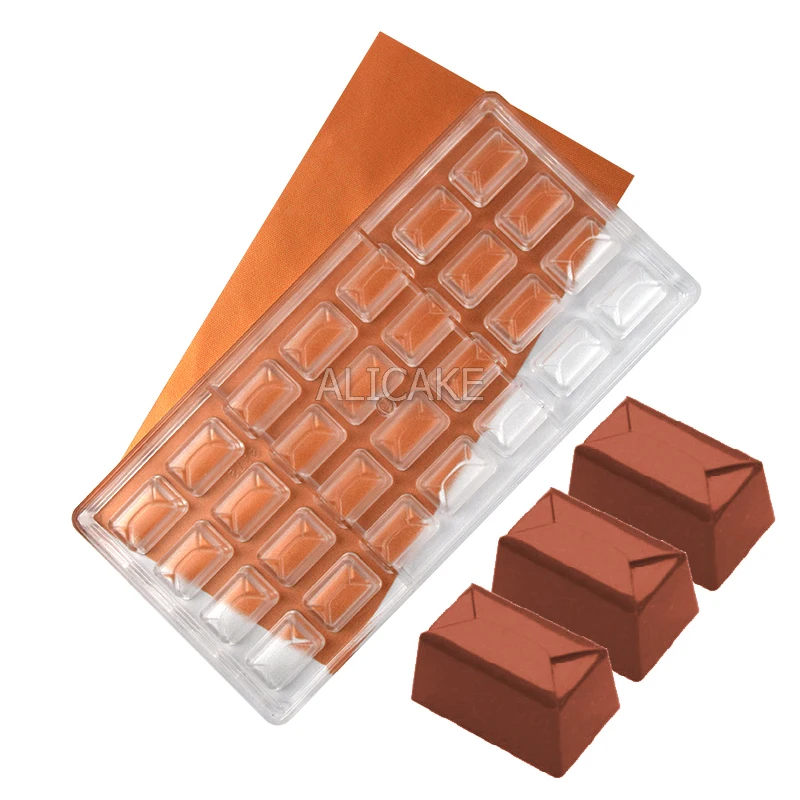 

Поликарбонатная форма для шоколада, профессиональные конфеты, 28 ячеек, форма конверта, Кондитерские конфеты, инструменты для выпечки, конди...