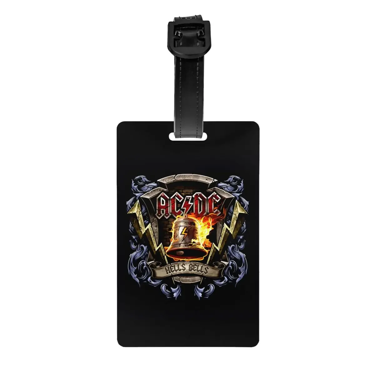

Пользовательский Ретро Рок Hells Bells AC DC бирка для багажа с именной карточкой Личная Обложка идентификационная этикетка для дорожного чемодана