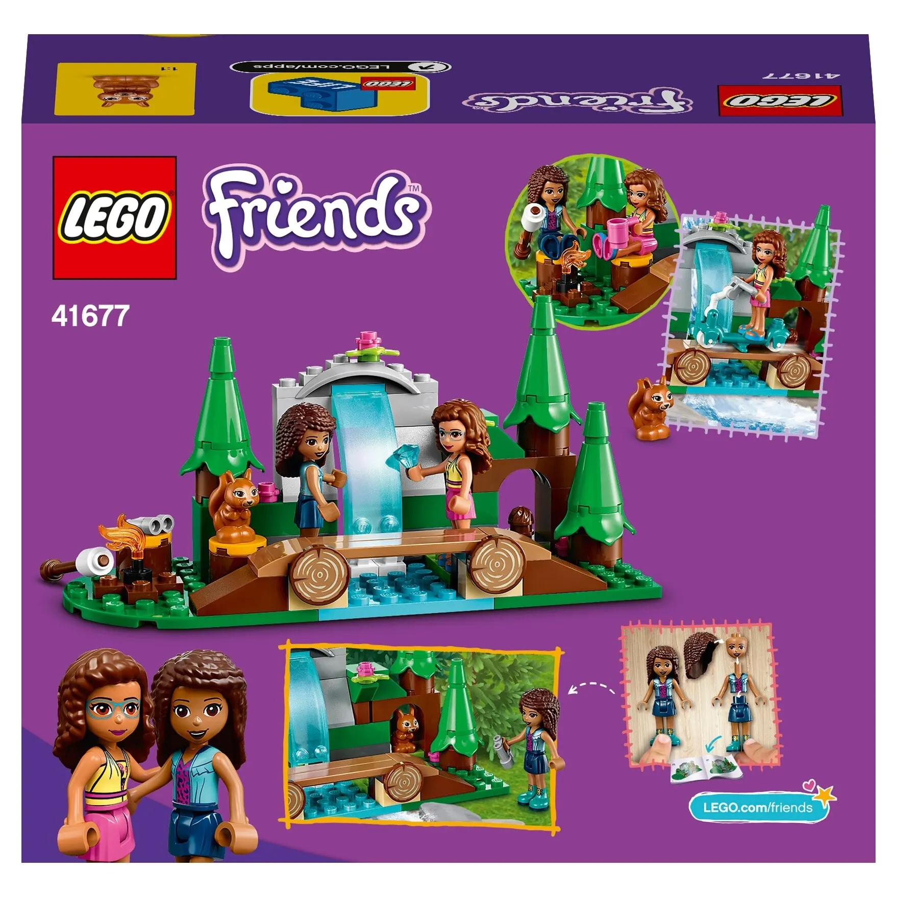 Конструктор игрушек Designer Lego Friends 41677 "Лесной водопад" с фигурками моделирования оригинальных деталей для детей мальчиков и девочек в подарок на день рождения приключений.