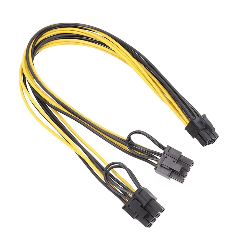 

Computer Connection Cable Graphics Card Power Cable 6Pin Male To Dual 8Pin Male 30Cm