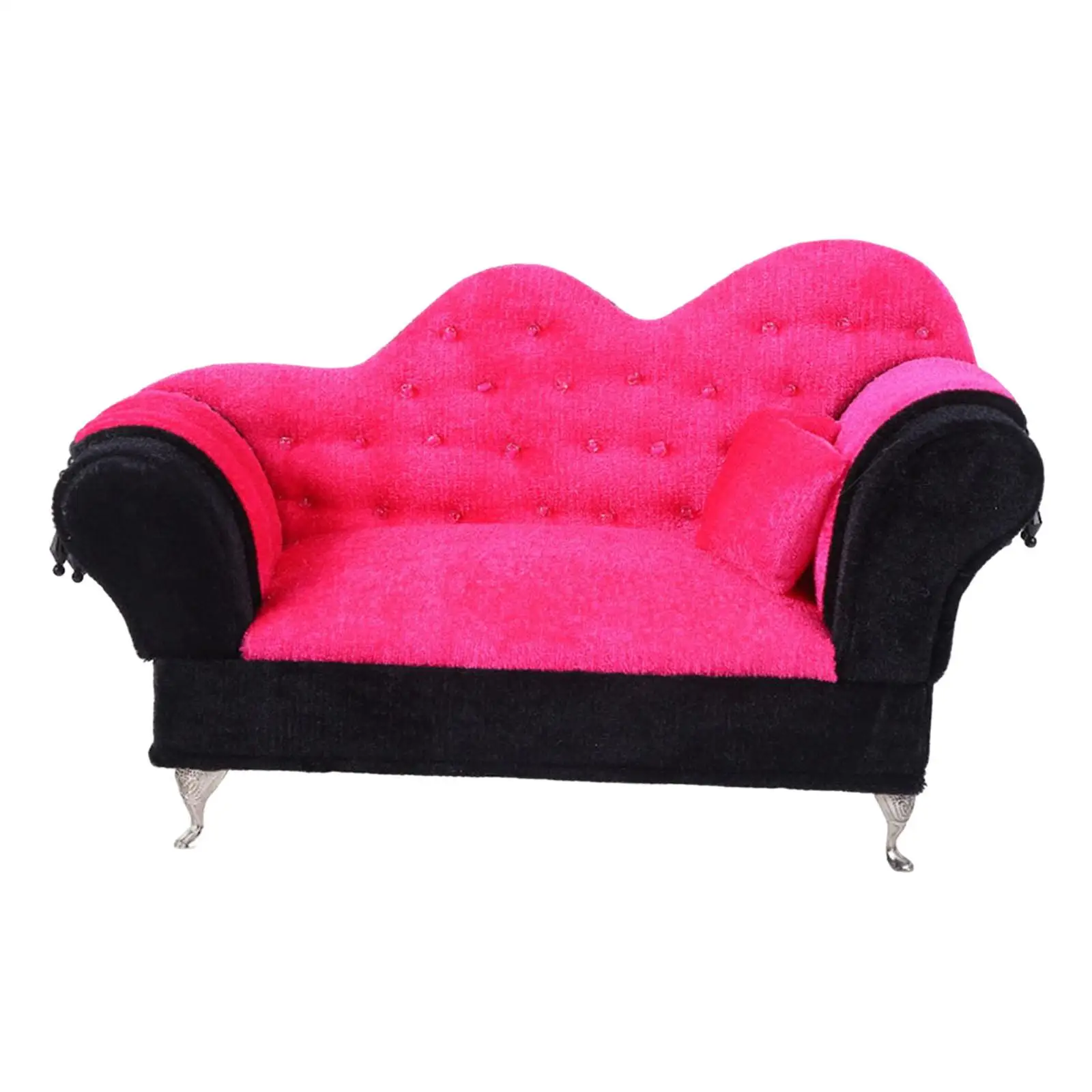 

1:6 Scale Sofa Cushions for Dollhouse, Furniture Jewelry Case Organizer 1/6 Scale Dolls Accessories for Pendant Necklace Earring