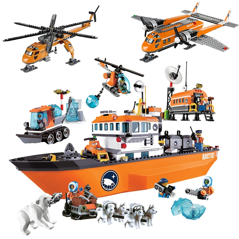 

2022 New City Arctic Icebreaker Ice Breaker Ship Buildinlg Blocks Brick DIY Toys Kids Gifts Compatibe with City Friends 60062