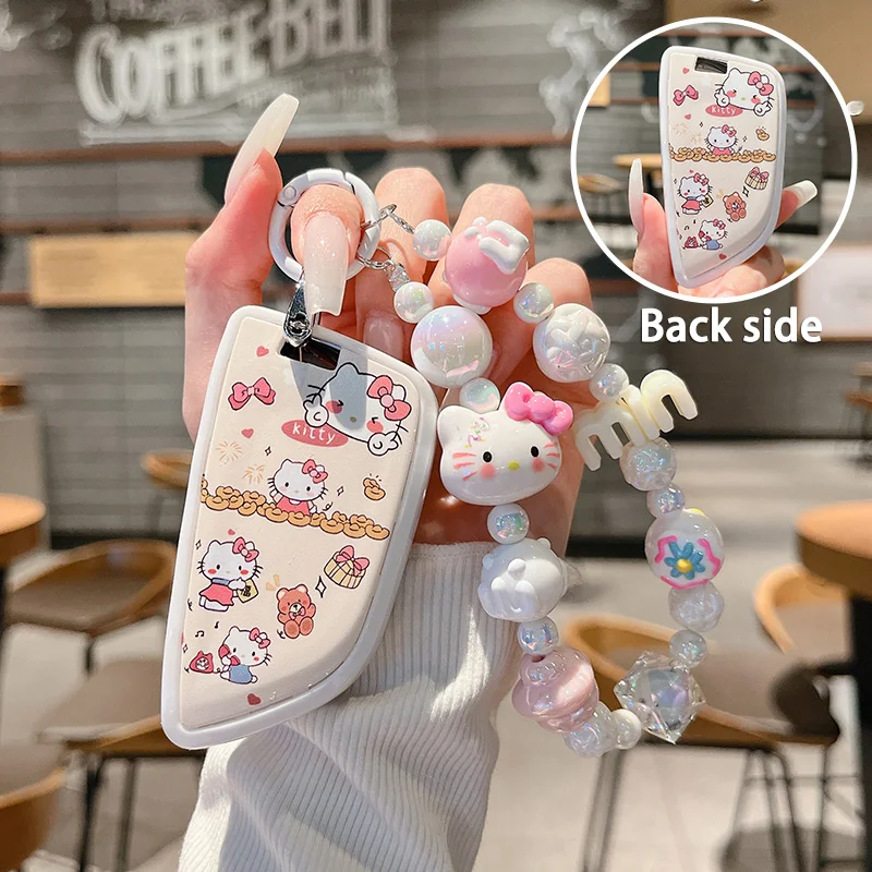 

Автомобильный флип-чехол с мультяшным принтом и чехлом для ключей Keychian для BMW Blade Keycase x3 Car x5 x5 i3 325li 3 4 5 Series 530