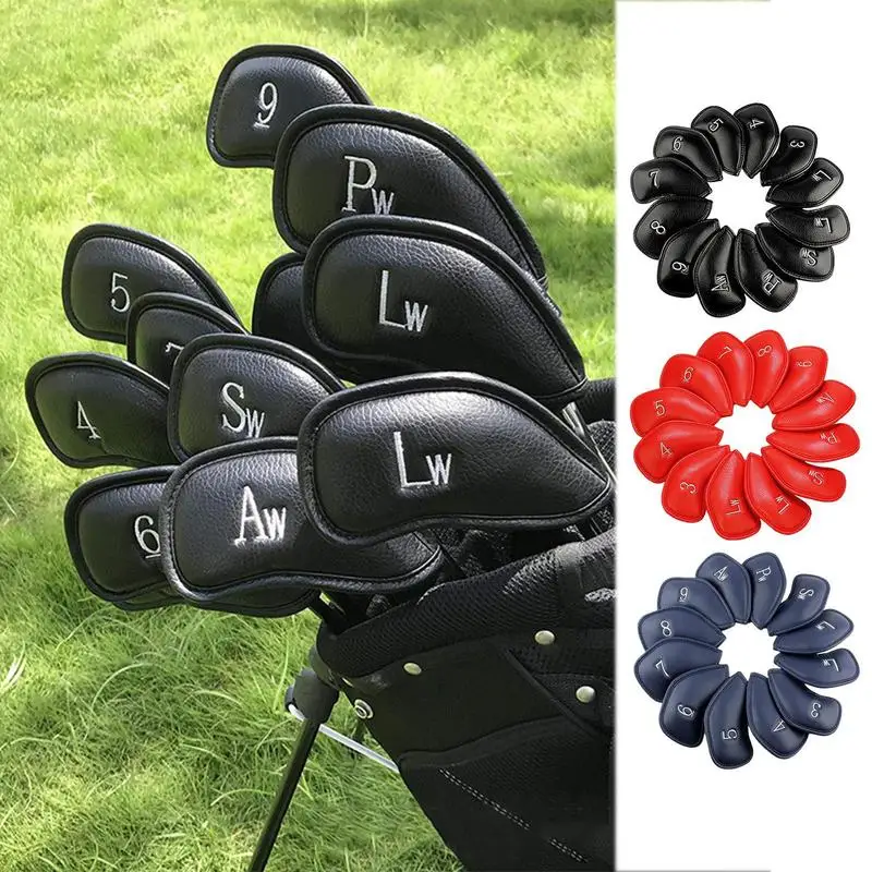 

Golf Club Iron Headcover Stamping Skull Golf Iron Head Covers Golf Club Iron Headovers Wedges Covers 12pcs/set