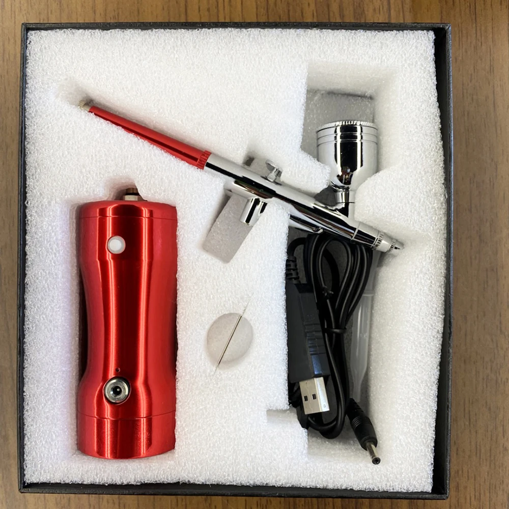 

VIKTEC Portable Charger Mini Airbrush Kit for Tattoo Nail Art Body Art Cake Decoration