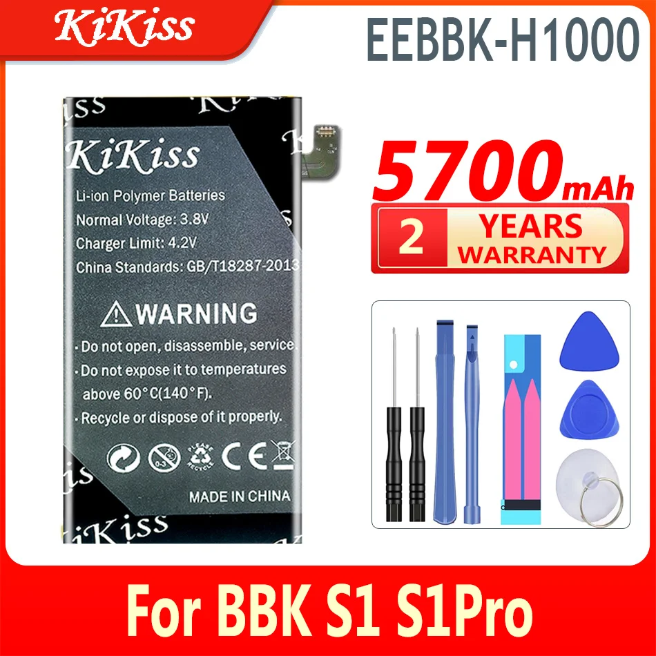 

5700mAh KiKiss 100% New Battery EEBBK-H1000 EEBBKH1000 For BBK S1 Pro S1Pro Mobile Phone Batteries