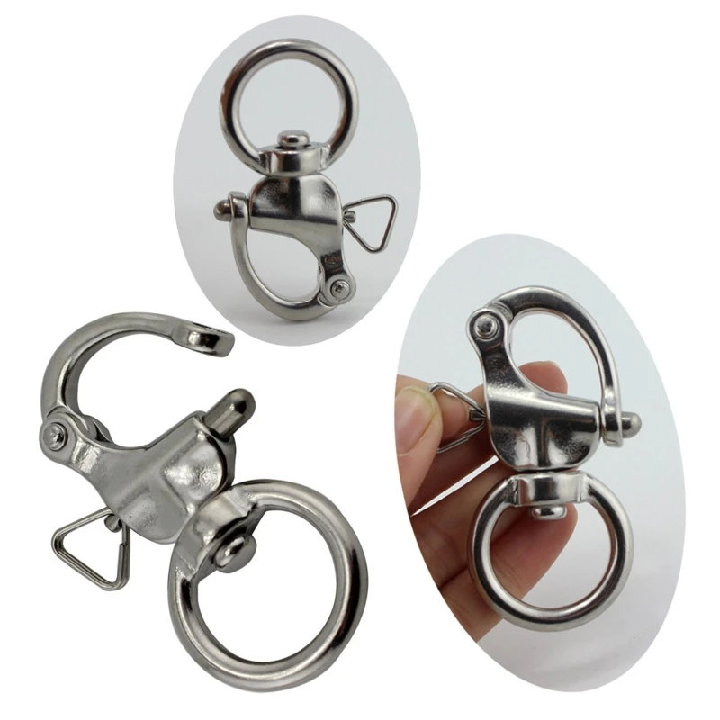 

Stainless Steel Rigging Sailing Fixed Bail Snap Shackle Fixed Eye Snap Hook Sailboat Sailing Boat Yacht Outdoor Living Q81C